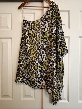 Jay Godfrey Silk One Shoulder Leopard Print Mini Dress, Size‎ 6, NWT, *Rare*